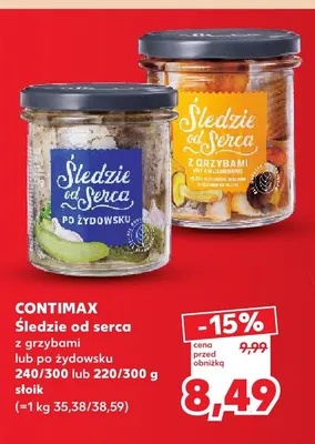 Śledzie od serca z grzybami Contimax promocja w Kaufland