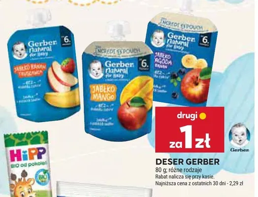 Deser Gerber jabłko mango promocja w Stokrotka