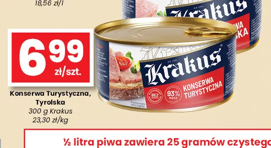 Konserwa turystyczna Krakus promocja w emma MARKET