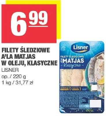 Filety śledziowe a'la matjas w oleju, klasyczne promocja w SPAR