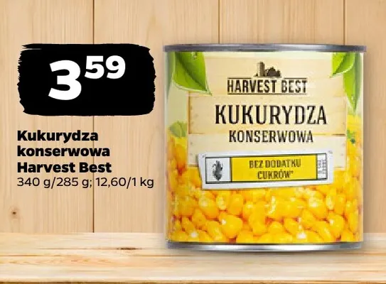Kukurydza konserwowa Harvest Best promocja w Netto