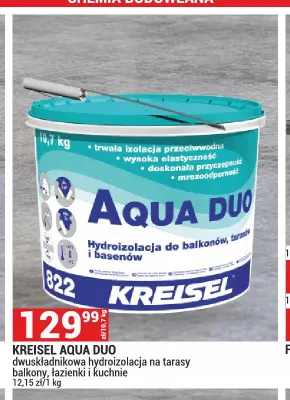 Hydroizolacja dwuskładnikowa Kreisel Aqua Duo promocja w Merkury Market