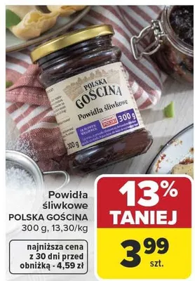 Powidła śliwkowe promocja w Carrefour