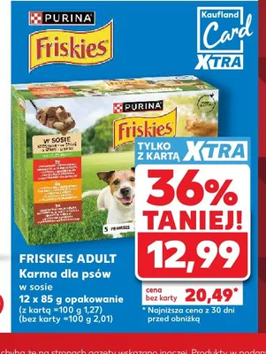 Karma dla psów w sosie Friskies Adult 12-pak 85 g promocja w Kaufland