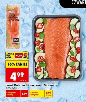 Łosoś Coho rodzinna porcja Marinero promocja w Biedronka