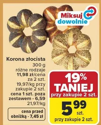 Korona złocista promocja w Carrefour Market