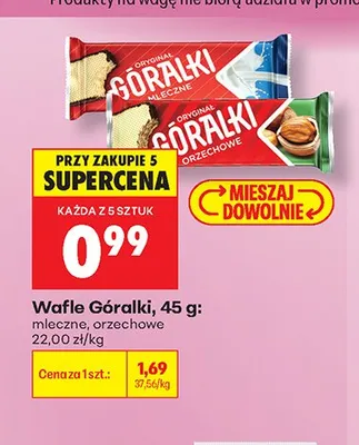 Wafle Góralki Mleczne promocja w Biedronka