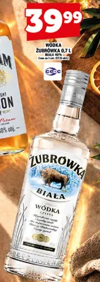 Wódka Żubrówka Biała 40% promocja w TOPAZ