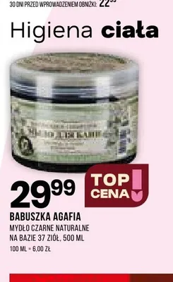 Mydło czarne naturalne na bazie 37 ziół Babuszka Agafia promocja w Drogerie Natura