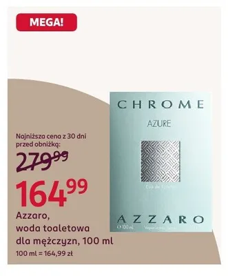 Woda toaletowa dla mężczyzn Azzaro promocja w Rossmann