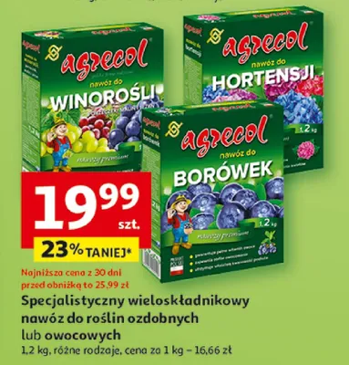 Specjalistyczny wieloskładnikowy nawóz do roślin ozdobnych lub owocowych promocja w Auchan