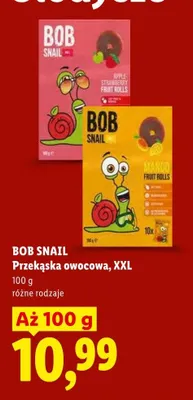 Przekąska owocowa Bob Snail Apple Strawberry XXL promocja w Lidl