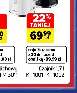 Czajnik 1,7 l Kf 1001 Amica promocja w Carrefour