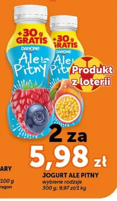Jogurt Ale Pitny Danone o smaku malina-borówka promocja w Groszek