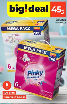 Proszek do prania Pinky NanoWash promocja w Dealz