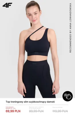 Top treningowy slim szybkoschnący damski 4F promocja w 4F