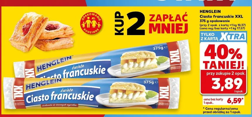 Ciasto francuskie XXL Henglein promocja w Kaufland