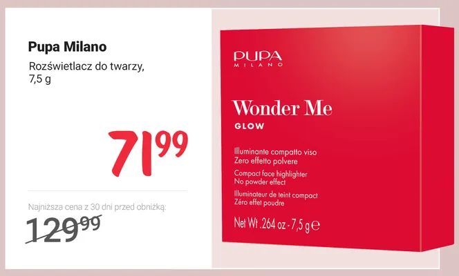 Rozświetlacz do twarzy Pupa Milano promocja w Rossmann