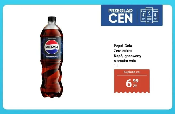 Napój gazowany Pepsi-Cola Zero cukru promocja w Biedronka