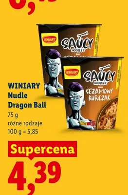 Nudle Dragon Ball Saucy Noodles Winiary promocja w Lidl
