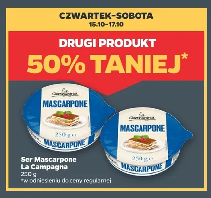 Ser mascarpone La Campagna promocja w Netto