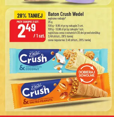 Baton Crush White Chocolate Coconut E.Wedel promocja w POLOmarket