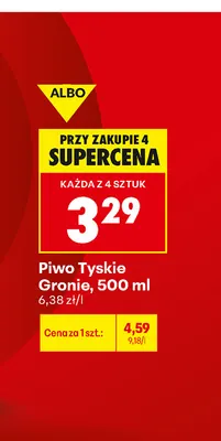Piwo Tyskie Gronie promocja w Biedronka