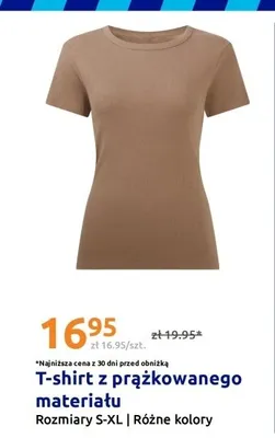 T-shirt z prążkowanego materiału promocja w Action