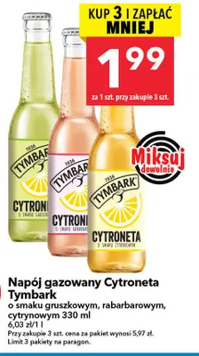 Napój gazowany o smaku gruszkowym, rabarbarowym, cytrynowym promocja w LEWIATAN