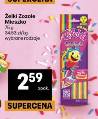 Żelki Zozole Rainbow Mieszko promocja w Delikatesy Centrum