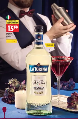 Wino białe Wermut La Torina Bianco promocja w Biedronka