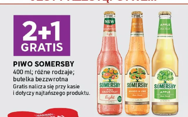 Piwo Somersby Pink Grapefruit promocja w Stokrotka