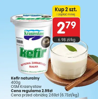 Kefir naturalny Krasnystaw promocja w Market Point