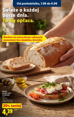 Chleb bochen pszenno-żytni na zakwasie promocja w Lidl