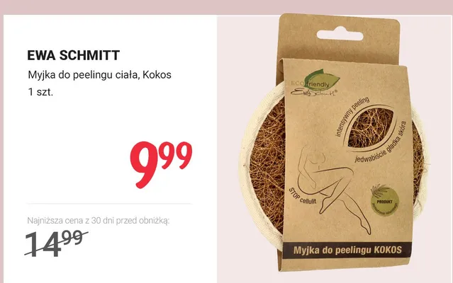 Myjka do peelingu ciała, Kokos promocja w Rossmann