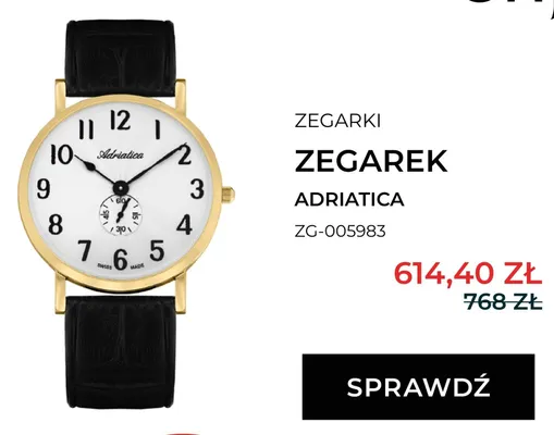 Zegarek Adriatica ZG-005983 promocja w Briju