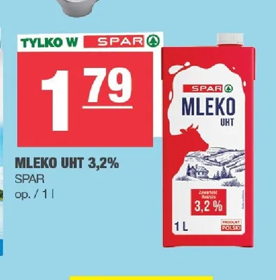 Mleko UHT 3,2% Spar promocja w SPAR