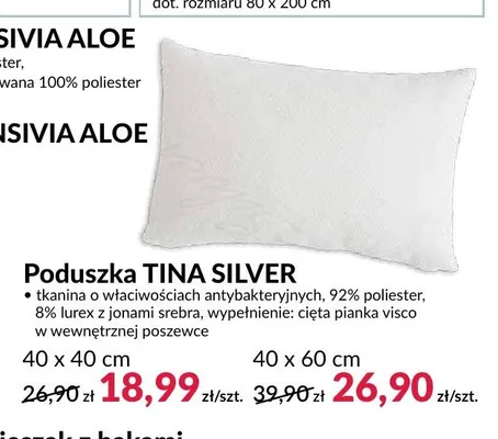 Poduszka TINA SILVER 40x40 cm promocja w Salony Agata