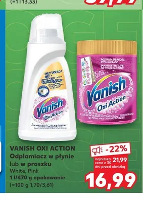 Odplamiacz w płynie Vanish Oxi Action Crystal White promocja w Kaufland