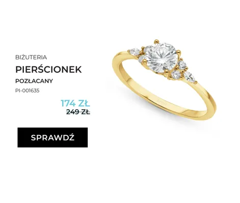 Pierścionek briju pozłacany PI-001635 promocja w Briju