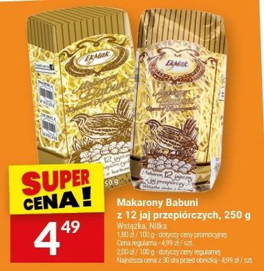 Makarony z 12 jaj przerzuców promocja w Twój Market