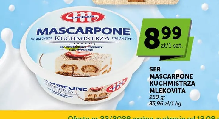 Ser Mascarpone Kuchmistrza Mlekovita promocja w ABC