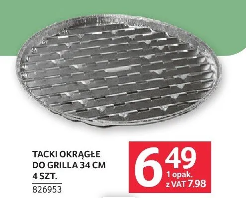 Tacki okrągłe do grilla 34cm 826953 promocja w Selgros