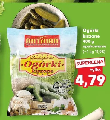 Ogórki kiszone Artman promocja w Kaufland