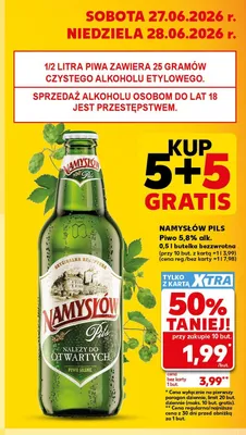 Piwo Namysłów Pils promocja w Kaufland