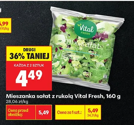 Mieszanka sałat z rukolą promocja w Biedronka