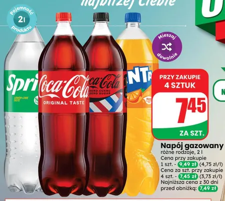 Napój gazowany Coca-Cola Zero Cukru promocja w Dino
