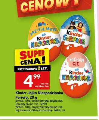 Kinder Jajko Niespodzianka Ferrero promocja w Twój Market