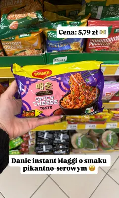 Danie instant Maggi Korean Style Noodles Spicy Cheese promocja w Dino
