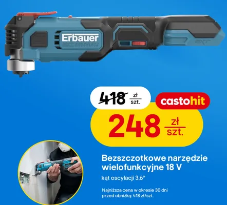 Bezszczotkowe narzędzie wielofunkcyjne Erbauer promocja w Castorama